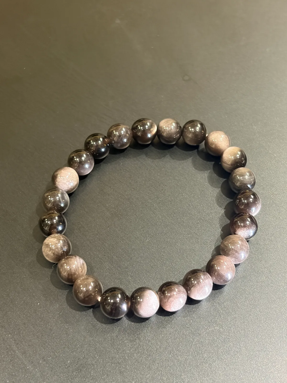 Silver Sheen Obsidian Luster Bracelet - View 1
